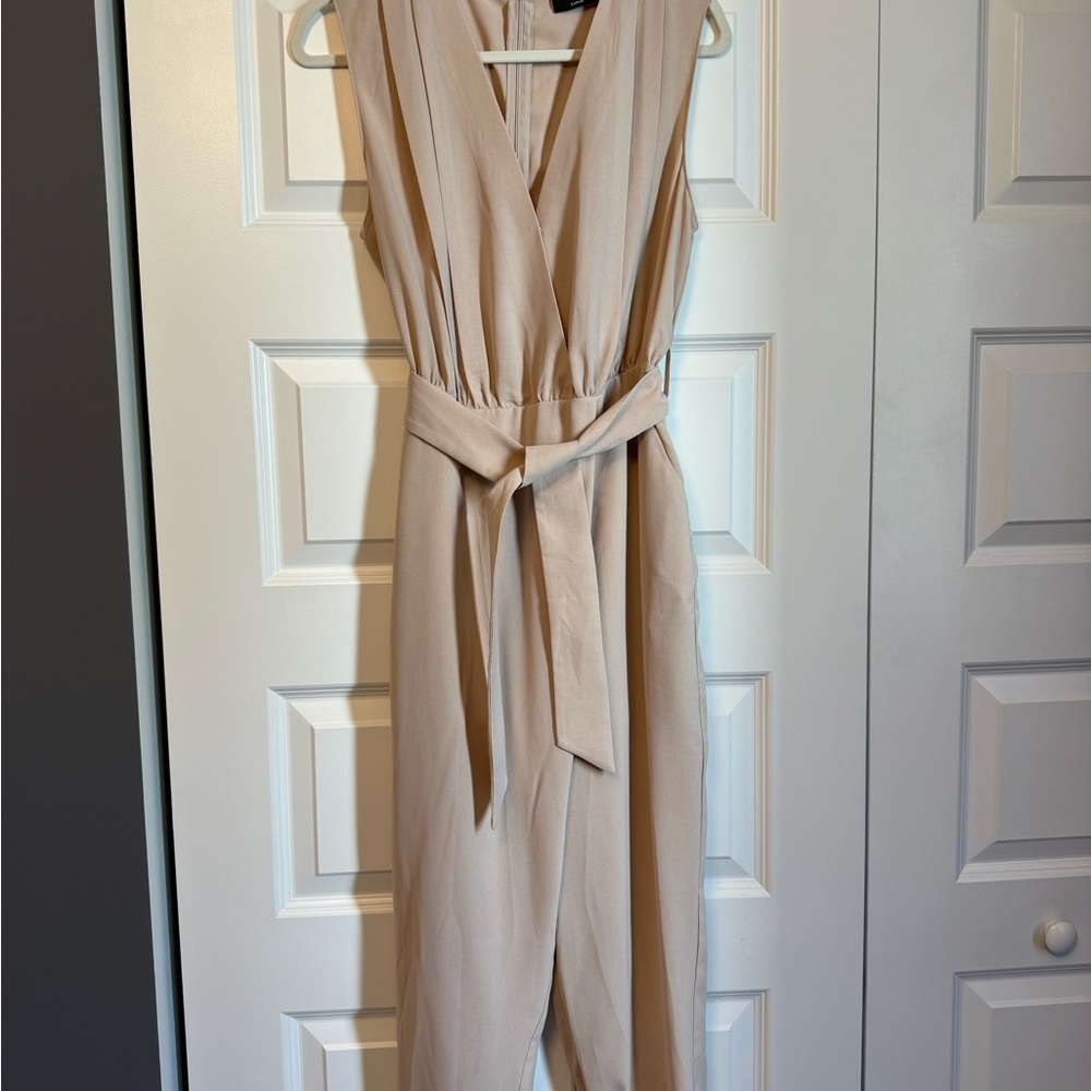 VICI Elegant Tan Jumpsuit